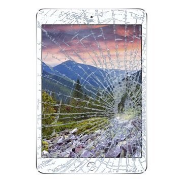 iPad Mini 3 Näytön Lasin ja Kosketusnäytön Korjaus Valkoinen