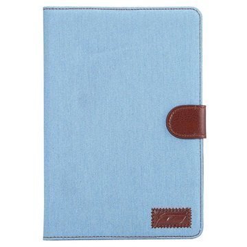 iPad Mini 4 Jeans Smart Folio Kotelo Vaaleansininen