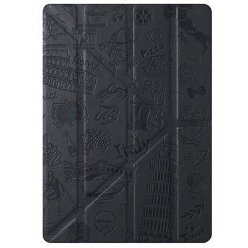 iPad Mini 4 Ozaki O!Coat Travel Moniasentoinen Smart Läppäkotelo Roma Musta