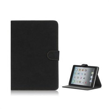 iPad Mini Kannellinen Nahkakotelo Antiikkipinta Musta