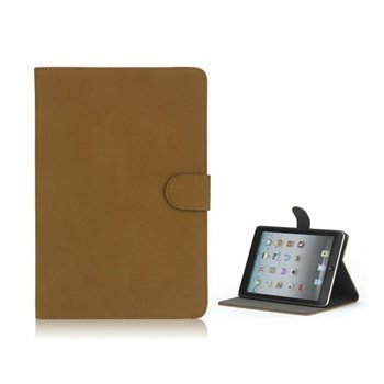 iPad Mini Kannellinen Nahkakotelo Antiikkipinta Vaaleanruskea