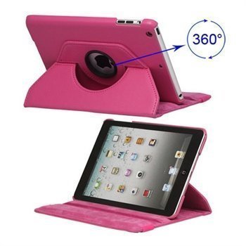 iPad Mini Rotary Leather Case Hot Pink