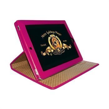 iPad Piel Frama Cinema Magnetic Closure Nahkakotelo Fuchsia Verenpunainen