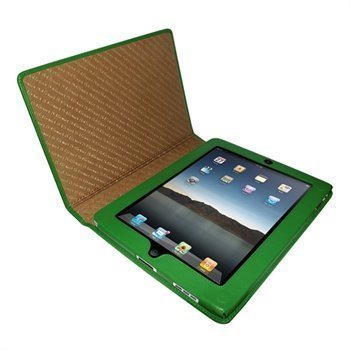 iPad Piel Frama Magnetic Closure Nahkakotelo Vihreä