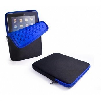 iPad iPad 2 iPad 3 iPad 4 Tuff-Luv Armour-prene Bubble Kotelo Musta / Sininen