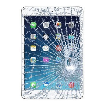 iPad mini 2 Näytön Lasin ja Kosketusnäytön Korjaus Valkoinen