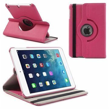iPad mini 2 iPad mini 3 Pyörivä Nahkakotelo Kuuma Pinkki