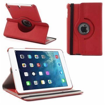 iPad mini 2 iPad mini 3 Pyörivä Nahkakotelo Punainen