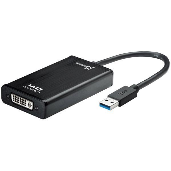 j5 create JUA330 USB 3.0 - DVI-sovitin 1xDVI-I musta