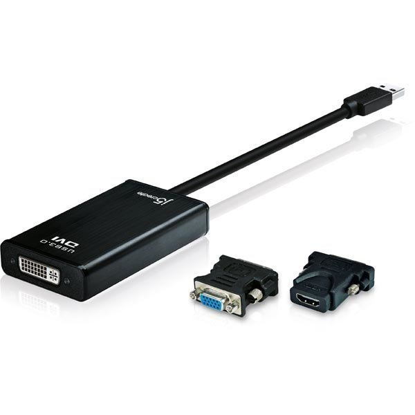 j5 create JUA330U USB 3.0 - DVI-sovitin DVI/HDMI/VGA musta