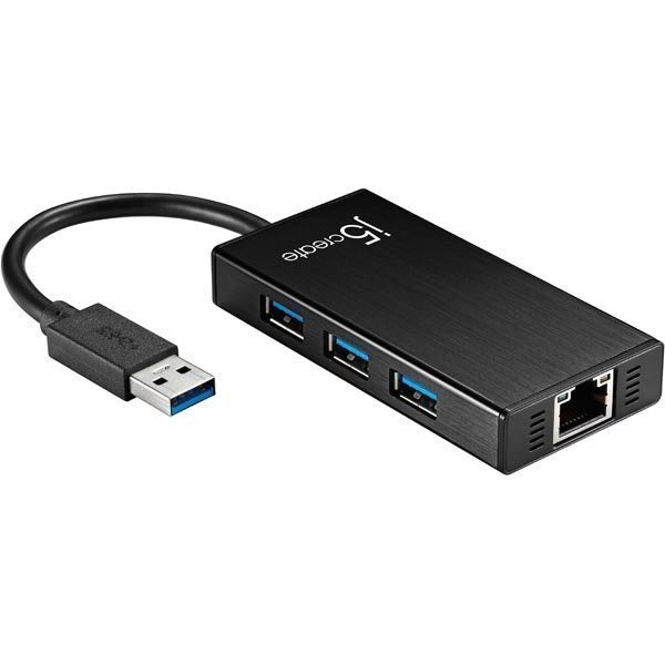 j5 create JUH470 USB 3.0 virtasovitin 3-porttinen hubi m