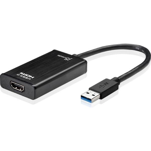 j5 create USB 3.0 - HDMI-sovitin lisänäytönohjauskortti musta